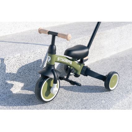 QPlay - Kinder-Dreirad 3-in-1 STAGER, grün