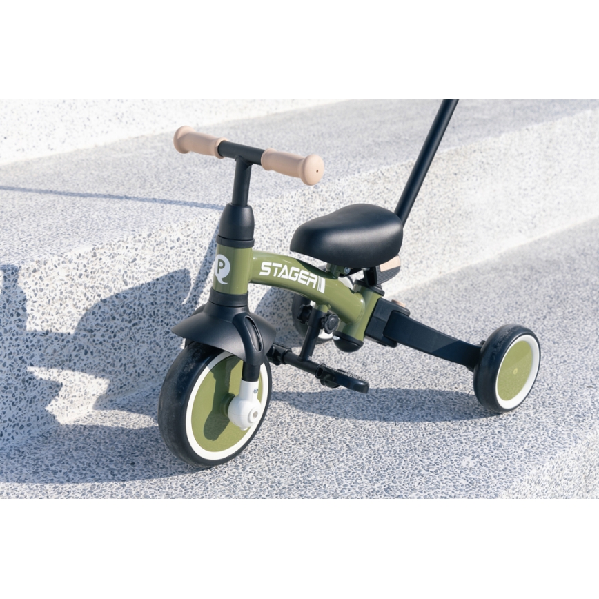 QPlay - Kinder-Dreirad 3-in-1 STAGER, grün