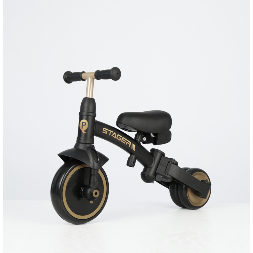 QPlay - Kinder-Dreirad 3-in-1 STAGER schwarz