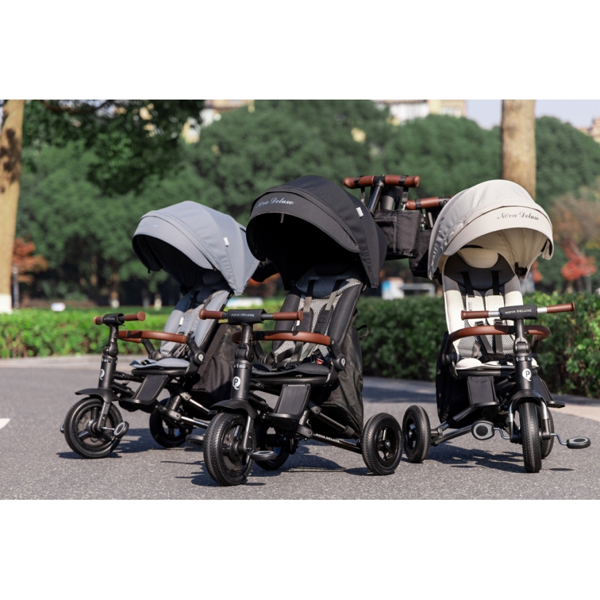 QPlay - Kinder-Dreirad 5-in-1 NOVA DELUXE beige