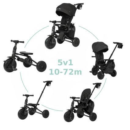 QPlay - Kinder-Dreirad 5-in-1 NOVA MAX, schwarz