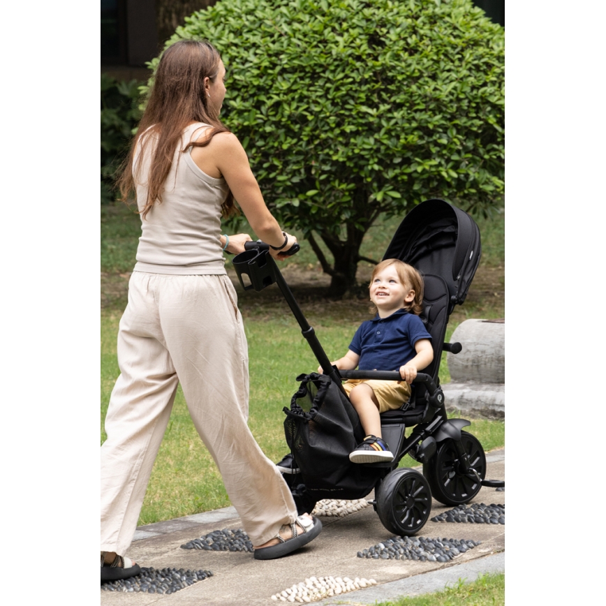 QPlay - Kinder-Dreirad 5-in-1 NOVA MAX, schwarz