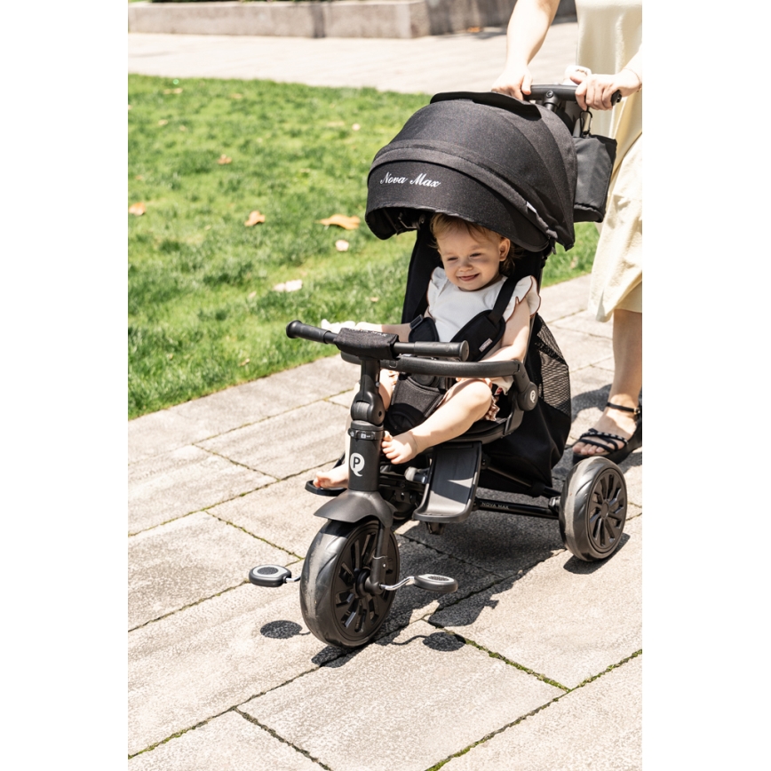 QPlay - Kinder-Dreirad 5-in-1 NOVA MAX, schwarz