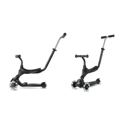 QPlay - Kinder-Scooter mit LED-Rädern 5-in-1 SEMA PRO schwarz