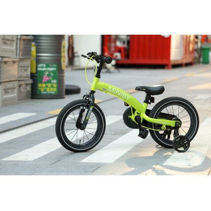 QPlay - Kinderfahrrad 14" MINIBY 3in1 grün