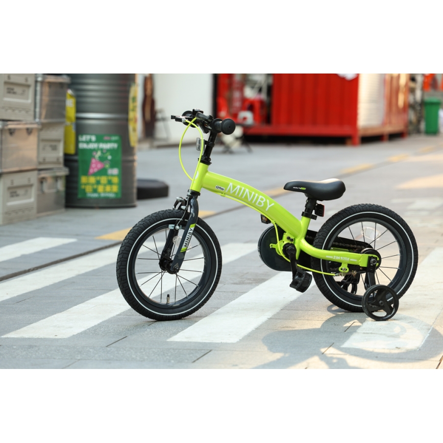 QPlay - Kinderfahrrad 14" MINIBY 3in1 grün