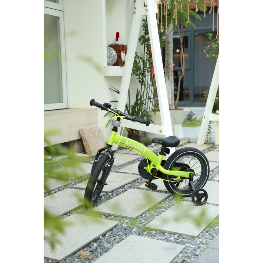 QPlay - Kinderfahrrad 14" MINIBY 3in1 grün