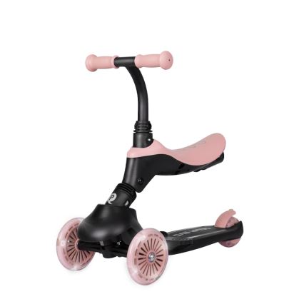 QPlay - Kinderroller mit LED-Rädern 5-in-1 SEMA EVO rosa