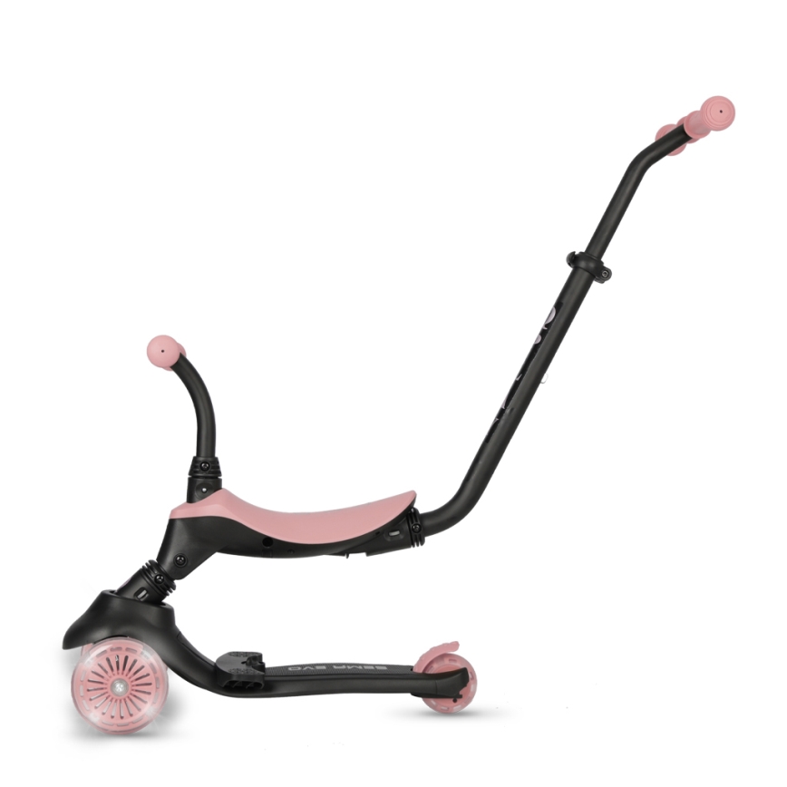 QPlay - Kinderroller mit LED-Rädern 5-in-1 SEMA EVO rosa