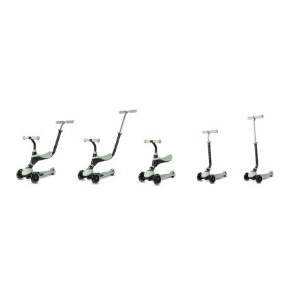 QPlay - Kinderroller mit LED-Rädern 5-in-1 SEMA PRO, grün