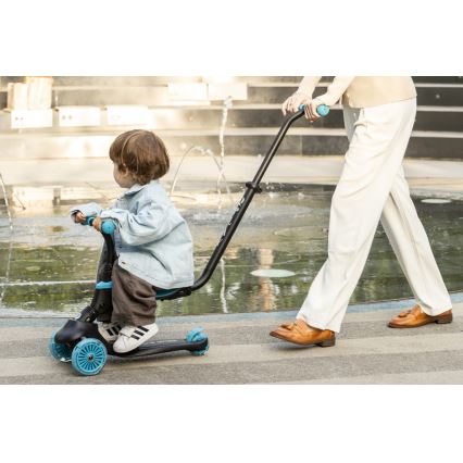 QPlay - Kinderroller SEMA EVO 5-in-1 mit LED-Rädern, blau