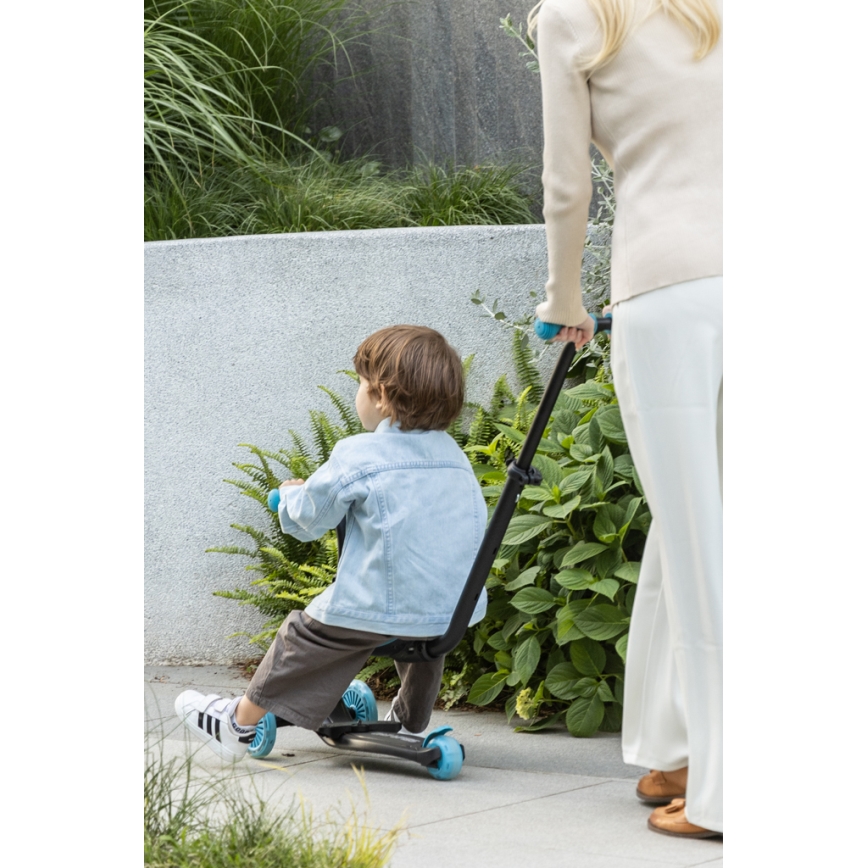 QPlay - Kinderroller SEMA EVO 5-in-1 mit LED-Rädern, blau