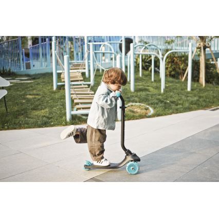 QPlay - Kinderroller SEMA EVO 5-in-1 mit LED-Rädern, blau
