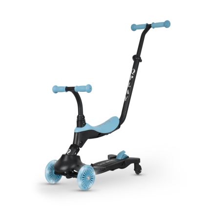 QPlay - Kinderroller SEMA EVO 5-in-1 mit LED-Rädern, blau