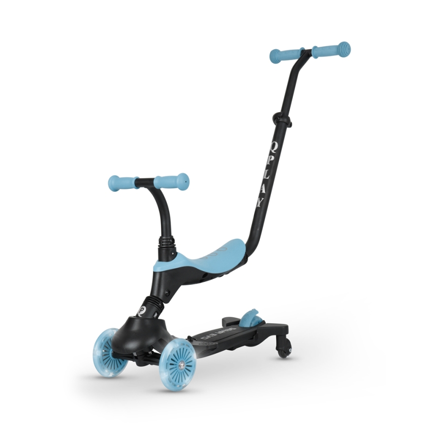 QPlay - Kinderroller SEMA EVO 5-in-1 mit LED-Rädern, blau