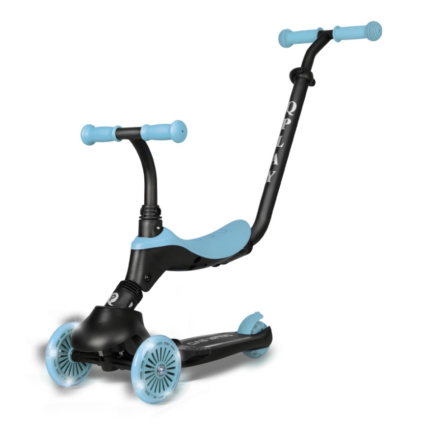 QPlay - Kinderroller SEMA EVO 5-in-1 mit LED-Rädern, blau