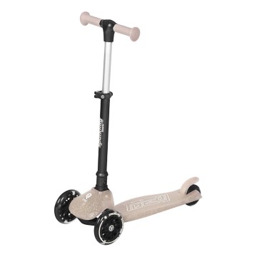 QPlay - Kinderroller SPARKLING mit LED-Rädern, beige