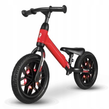 QPlay - Laufrad mit LED-Lichtern in den Rädern SPARK Rot