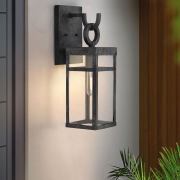 Quintiesse - Außenwandleuchte PORTER M 1xE27/60W/230V IP44 schwarz