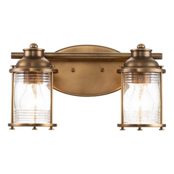 Quintiesse - Badezimmer-Wandleuchte ASHLAND BAY 2xE27/60W/230V IP44 bronzefarben