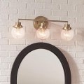Quintiesse - Badezimmer-Wandleuchte POPPY 3xE27/60W/230V IP44 goldfarben