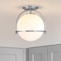 Quintiesse - Deckenleuchte SOMERSET 1xE27/60W/230V Ø 28,2 cm mattchrom