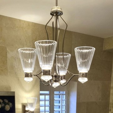 Quintiesse - KAYVA LED-Badezimmerleuchte auf Stange, 24W/230V, IP44, glänzender Chrom