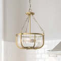 Quintiesse - Pendelleuchte ROUX mit Kette 3xE27/60W/230V, Ø 40,6 cm, gold