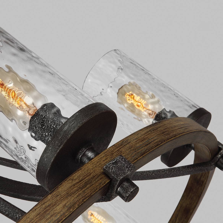 Quintiesse - Kronleuchter mit Kette ANGELO 6xE27/60W/230V Eichen-Dekor