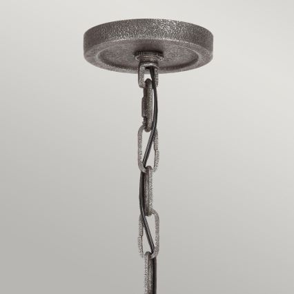 Quintiesse - Kronleuchter mit Kette ANGELO 6xE27/60W/230V Eichen-Dekor