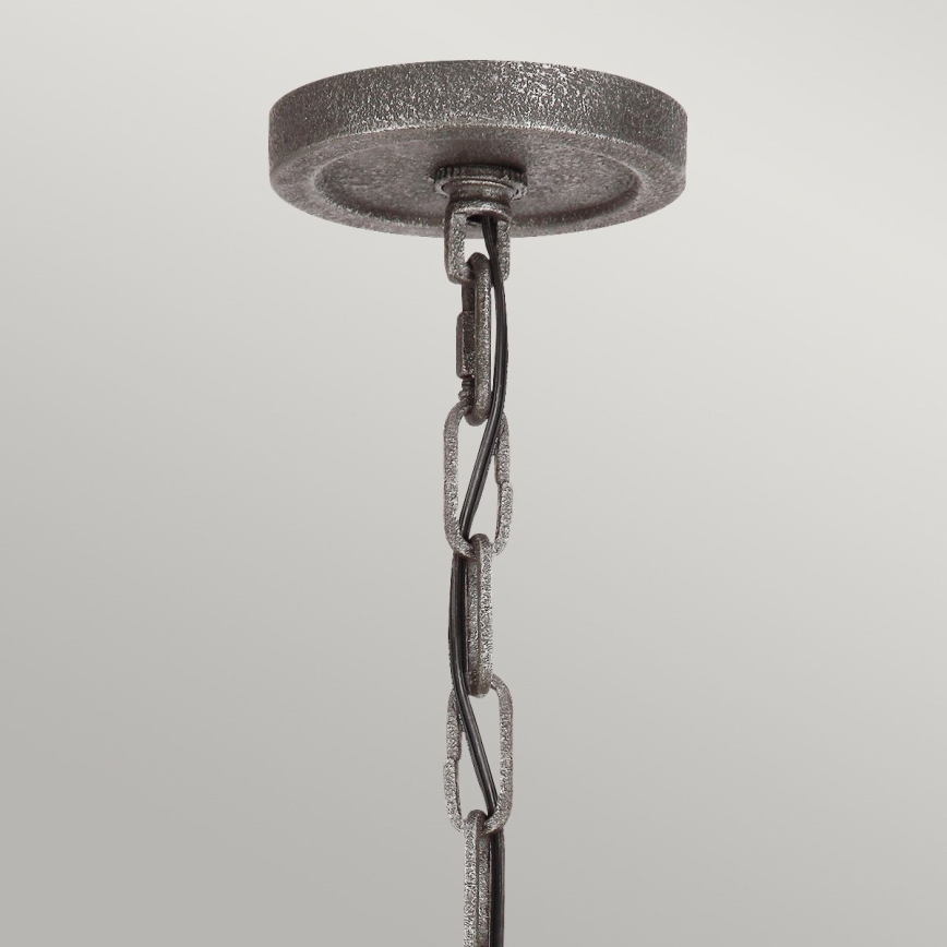 Quintiesse - Kronleuchter mit Kette ANGELO 6xE27/60W/230V Eichen-Dekor