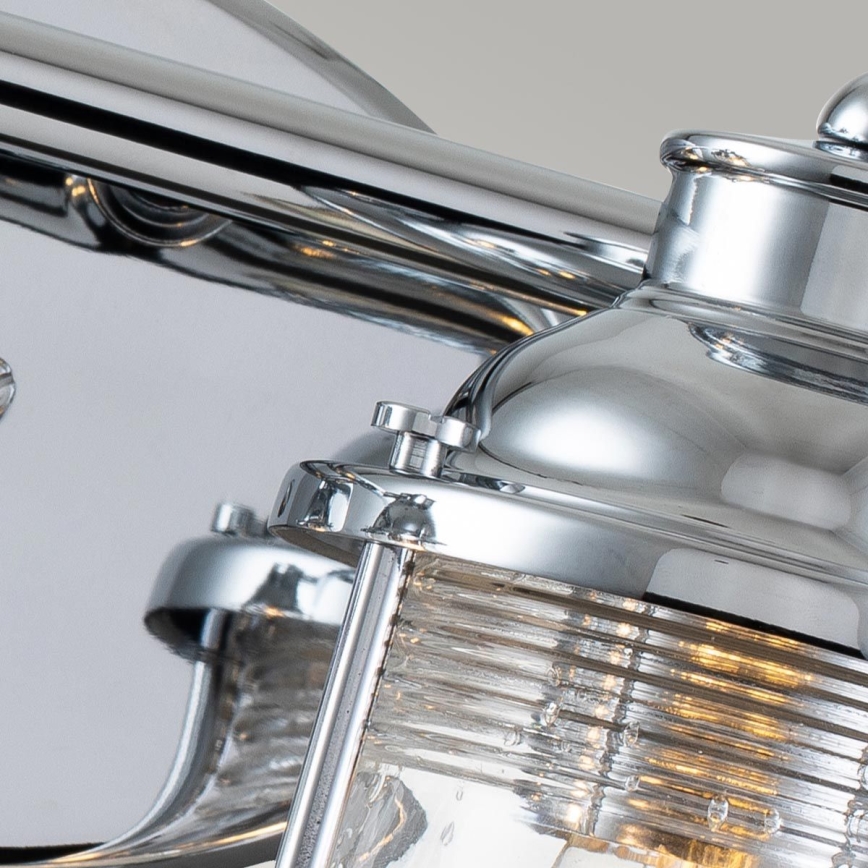 Quintiesse - Außenwandleuchte ASHLAND BAY 2xE27/60W/230V IP44 glänzender Chrom