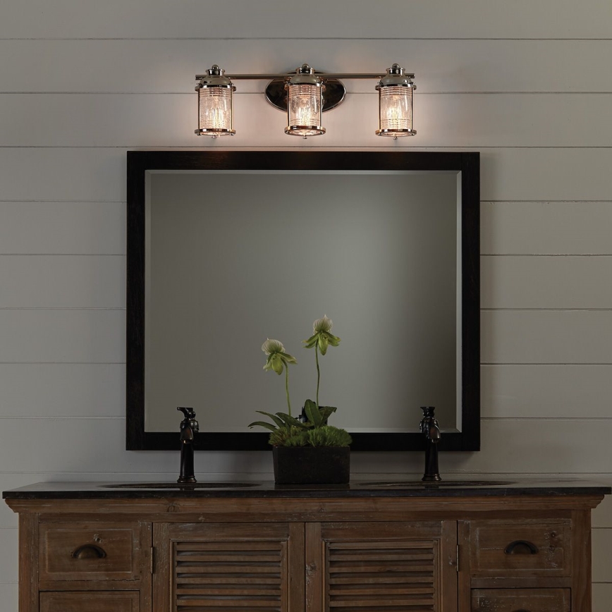 Quintiesse - Außenwandleuchte ASHLAND BAY 3xE27/60W/230V IP44 glänzender Chrom