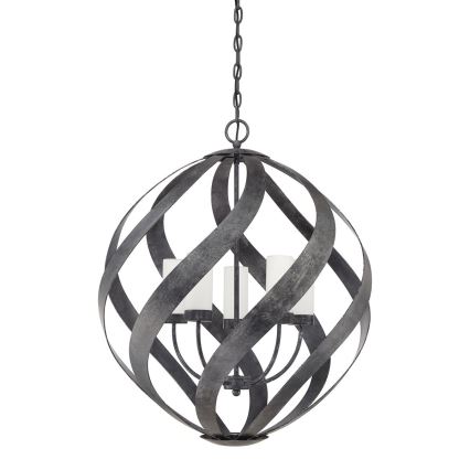 Quintiesse - Außen-Pendelleuchte mit Kette BLACKSMITH 5xE14/40W/230V Ø 66,4 cm IP44 schwarz
