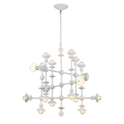Quintiesse - Pendelleuchte an Stange CADENCE 18xE14/40W/230V weiß