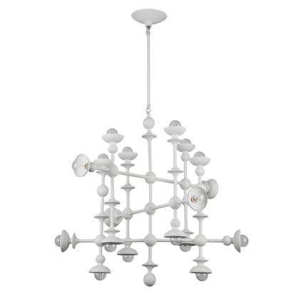 Quintiesse - Pendelleuchte an Stange CADENCE 18xE14/40W/230V weiß