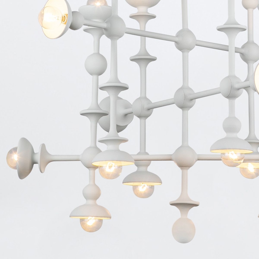 Quintiesse - Pendelleuchte an Stange CADENCE 18xE14/40W/230V weiß