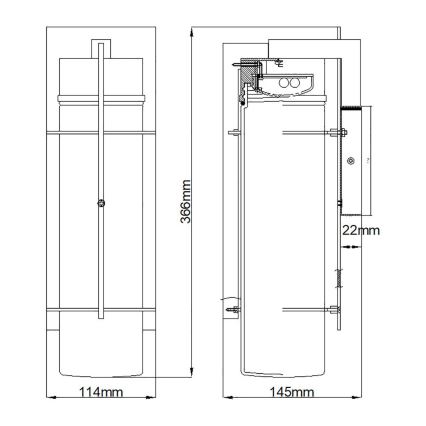 Quintiesse - LED-Außenwandleuchte EAMES M LED/10W/230V IP44 schwarz
