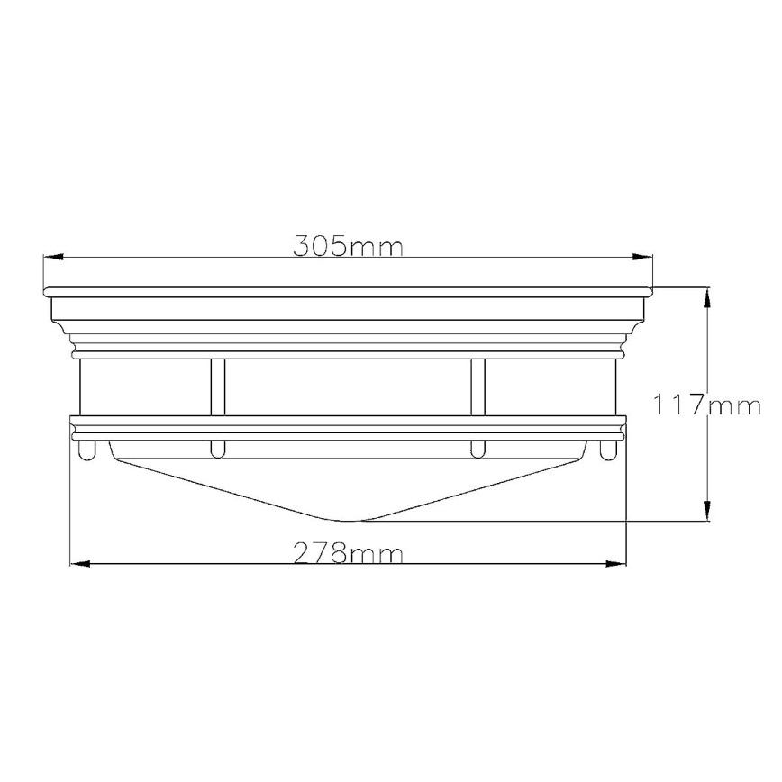 Quintiesse - Außen-Pollerleuchte HADRIAN 2xE27/40W/230V Ø 27,8 cm IP44 Hochglanzchrom