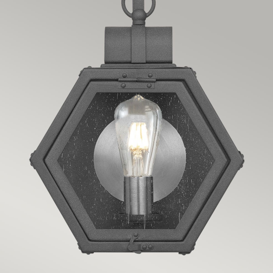 Quintiesse - Außenwandleuchte HEATH M 1xE27/60W/230V IP44 schwarz