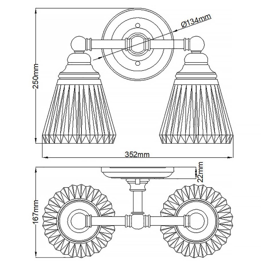 Quintiesse - LED Badezimmer-Wandleuchte KEYNES 2xG9/3W/230V IP44 glänzender Chrom