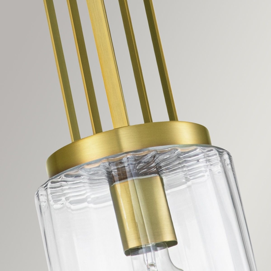 Quintiesse - Pendelleuchte mit Stange KIMROSE 1xE27/60W/230V, Ø 17,8 cm, goldfarben