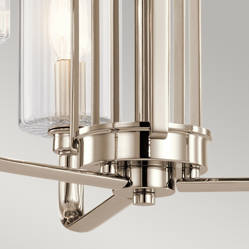Quintiesse - Deckenleuchte mit Stange KIMROSE 3xE14/40W/230V Ø 45,9 cm glänzender Chrom