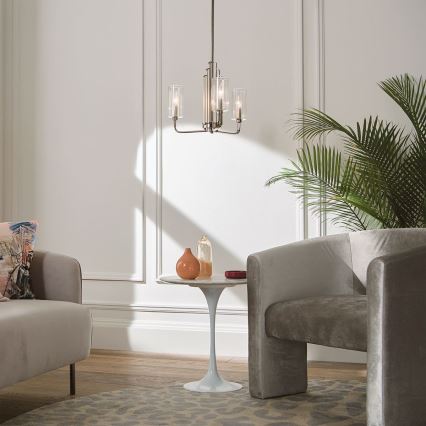 Quintiesse - Deckenleuchte mit Stange KIMROSE 3xE14/40W/230V Ø 45,9 cm glänzender Chrom