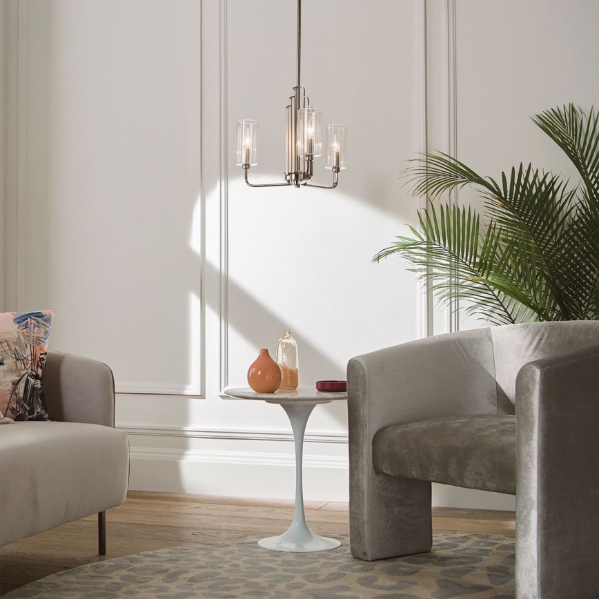 Quintiesse - Deckenleuchte mit Stange KIMROSE 3xE14/40W/230V Ø 45,9 cm glänzender Chrom