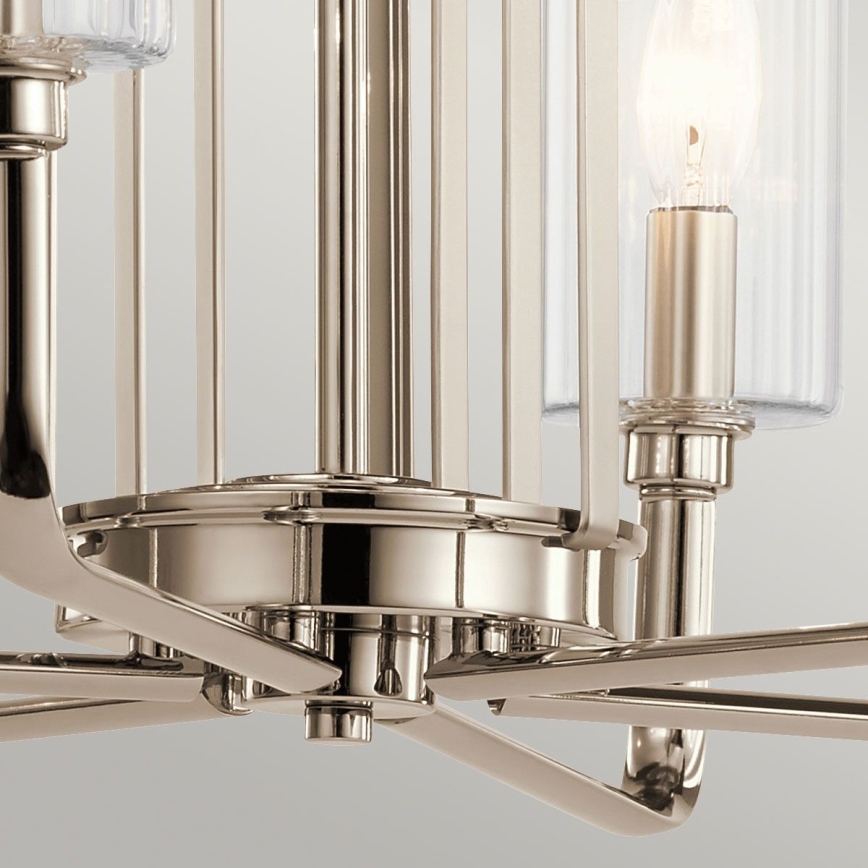 Quintiesse - Deckenleuchte mit Stange KIMROSE 6xE14/40W/230V Ø 68,6 cm glänzender Chrom