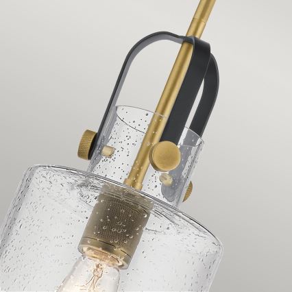 Quintiesse - Pendelleuchte mit Stange KITNER 1xE27/60W/230V Ø 18 cm gold/schwarz