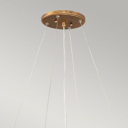 Quintiesse - Pendelleuchte mit Kabelaufhängung LAGUNA 8xE14/40W/230V Ø 106,7 cm goldfarben