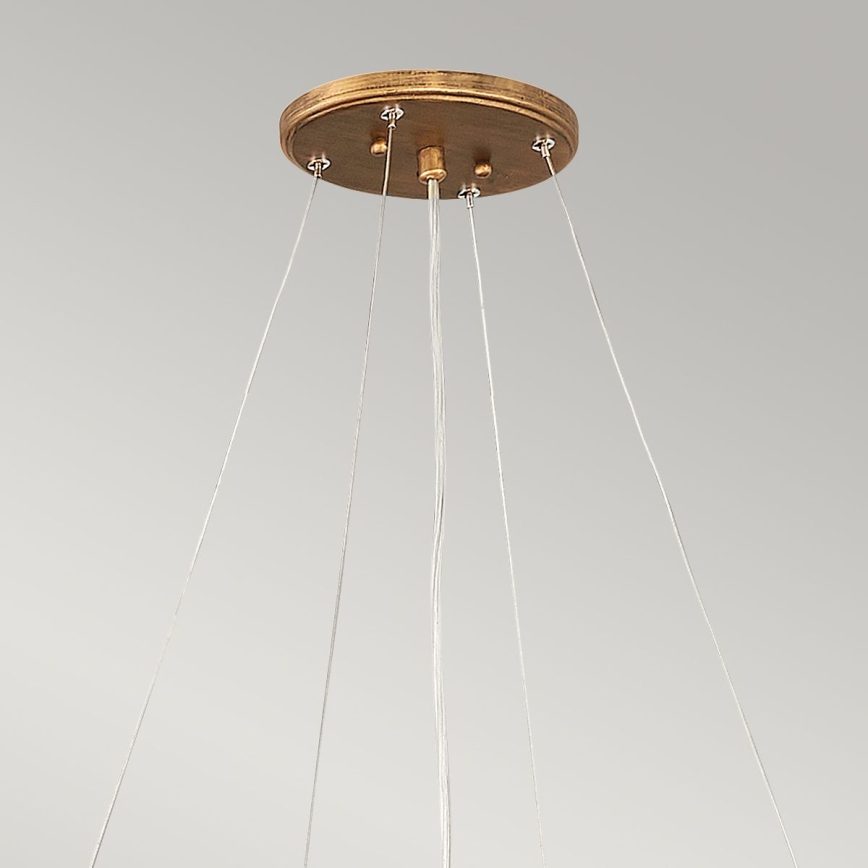 Quintiesse - Pendelleuchte mit Kabelaufhängung LAGUNA 8xE14/40W/230V Ø 106,7 cm goldfarben