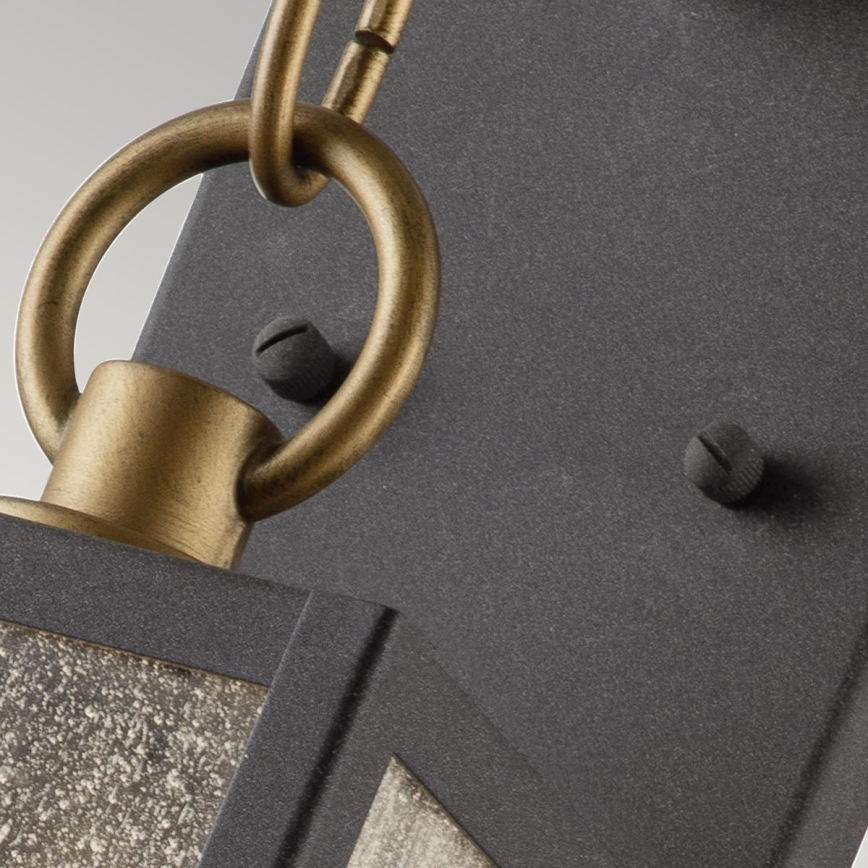 Quintiesse - Außenwandleuchte LAHDEN M 1xE27/60W/230V IP44 schwarz/gold